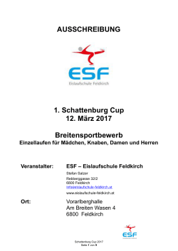 Ausschreibung Schattenburg Cup