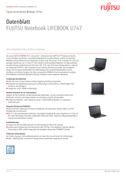 Datenblatt FUJITSU Notebook LIFEBOOK U747
