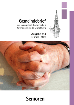 Gemeindebrief #244 - Kirchengemeinde Münchberg