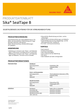 Sika® SealTape B - Sika Schweiz AG