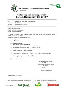 Einladung Info Abend - St. Gallischer Kantonalschützenverband