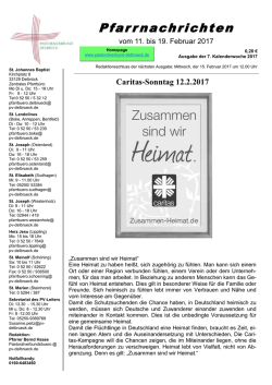 Pfarrnachrichten - Pastoralverbund Delbrück