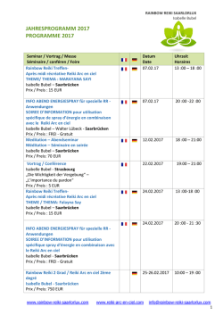 jahresprogramm 2017 programme 2017 - Rainbow
