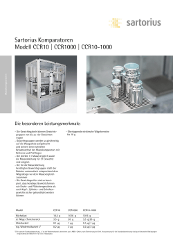 Sartorius Komparatoren Modell CCR10 | CCR1000 | CCR10-1000