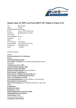 Skoda Fabia 1,0 MPI Cool Tech 44KW 2017 Klima - UM