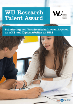 WU Research Talent Award