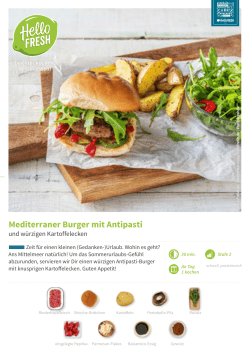 Mediterraner Burger mit Antipasti