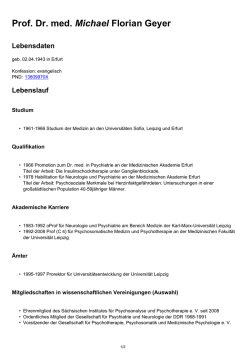 Prof. Dr. med. Michael Florian Geyer