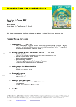 Einladung / TO-Vorschlag