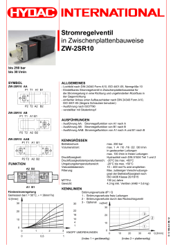Stromregelventil in Zwischenplattenbauweise ZW-2SR10