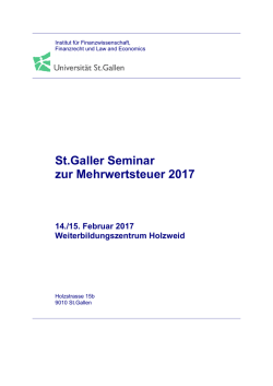 Programm - IFF-HSG - Universität St.Gallen