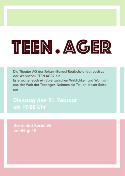 TEEN.AGER - Johann-Bendel