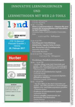 innovative lernumgebungen und lernmethoden mit web 2.0