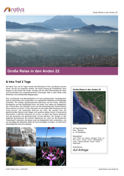 Gro&szlig;e Reise in den Anden 22