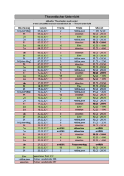 Theoretischer Unterricht