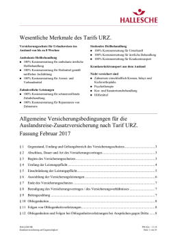 Tarif URZ - Hallesche