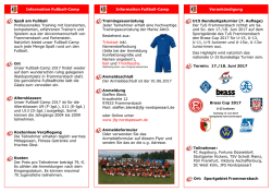 Information Fu&szlig;ball-Camp Information Fu&szlig;ball