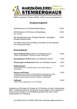 Gruppenangebote