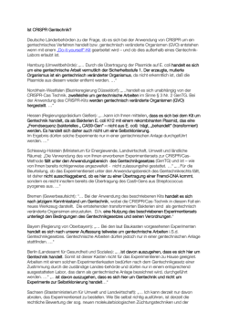 Ist CRISPR Gentechnik?