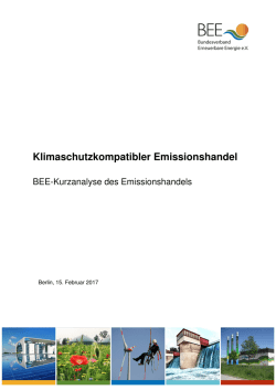 BEE-Kurzanalyse des Emissionshandels_Klimaschutzkompatibler
