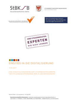 einstieg in die digitalisierung - Steuerberaterverband Berlin
