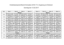Starterliste - BC Schretzheim Kegeln