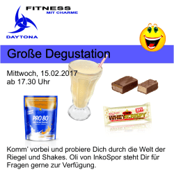Gro&szlig;e Degustation - Daytona Gym GmbH