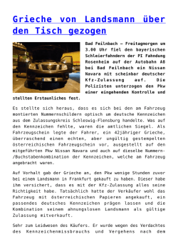 Grieche von Landsmann &uuml;ber den Tisch gezogen