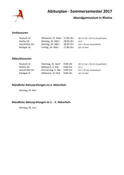 Abiturplan - Abendgymnasium Rheine