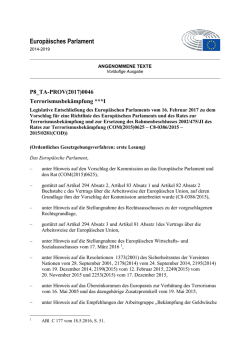 Richtlinie zur Terrorismusbekämpfung