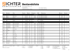 Bestandsliste - Richter Gabelstapler