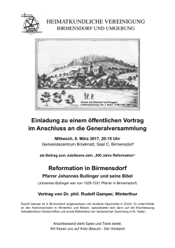 Einladung Vortrag 17.pages - Reformierte Kirche Birmensdorf