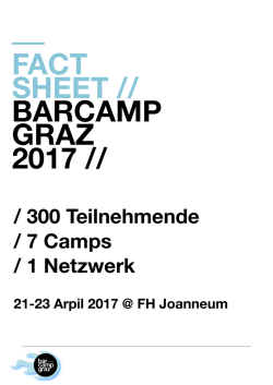 Factsheet  des Grazer Barcamps 2017