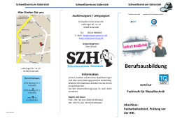 Berufsausbildung - SZH Schweisszentrum GmbH