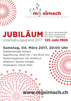 jubil&auml;um - MG Sirnach