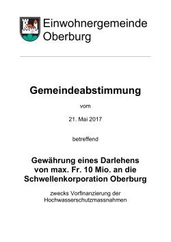 Gemeindeabstimmung vom 21.05.2017