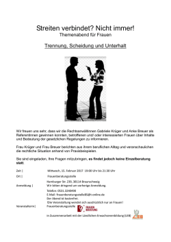 Streiten verbindet? Nicht immer! Trennung, Scheidung und Unterhalt