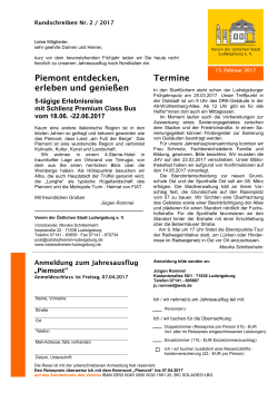 Rundschreiben Nr. 2/2017 vom 15.02.2017