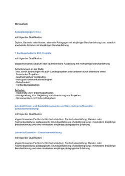Wir suchen - Berufsausbildungs-Förderverein Brand Erbisdorf e.V
