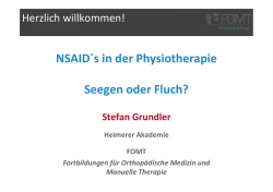 NSAIDs in der Physiotherapie - Segen oder Fluch?