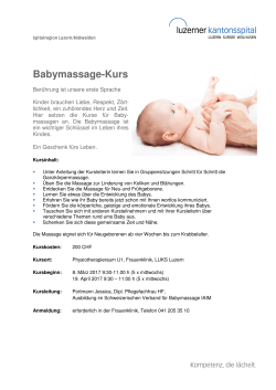Babymassage-Kurs