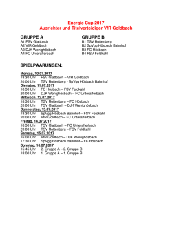 Energie Cup 2017 Ausrichter und - SpVgg Hösbach