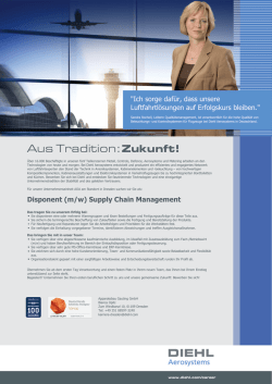 Disponent (m/w) Supply Chain Management