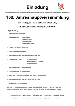 Einladung - TG Osthofen