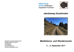 Jakobsweg Graub&uuml;nden