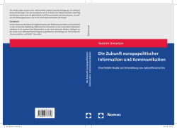 Die Zukunft europapolitischer Information und