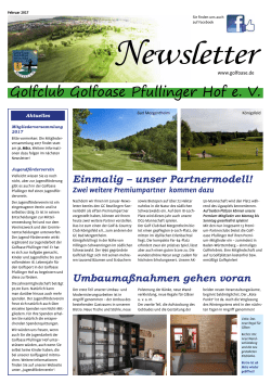 Newsletter - Golfclub Golfoase Pfullinger Hof