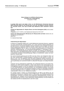 Drucksachen allgemein - Nieders&auml;chsischer Landtag
