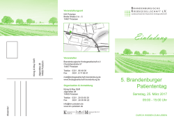 Einladung - Brandenburgische Krebsgesellschaft e.V.