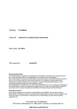 Jahrbuch f&uuml;r solothurnische Geschichte Band (Jahr - E